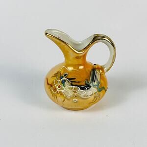 Dragonware Dragon Mini pitcher Copper Gold Lusterware Vintage 2 5/8”